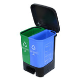 Twin Dustbin 10 Liter Each Blue & Green