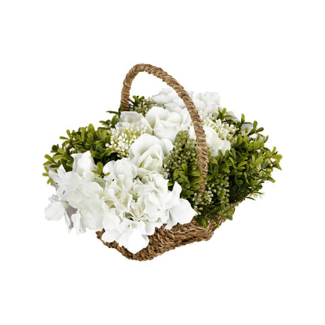 Hydrangea Basket Potted Plant (White)