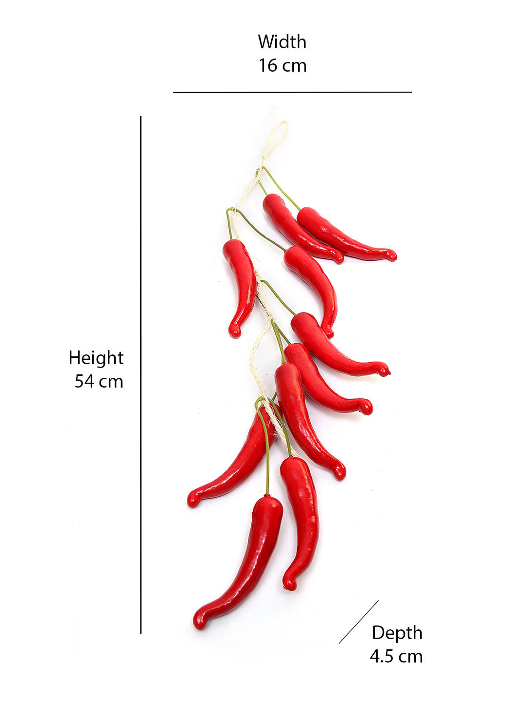 Artificial Chillies Bunch (Red)