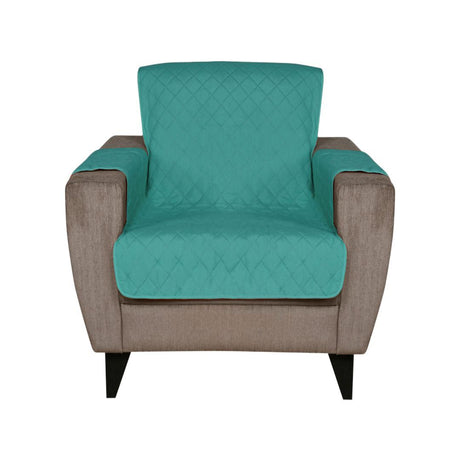 Reversible 1 Seater Sofa Cover 179 cm x 165 cm (Sea Green & Indigo)