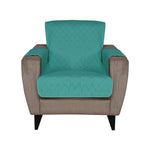 Reversible 1 Seater Sofa Cover 179 cm x 165 cm (Sea Green & Indigo)