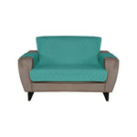 2 Seater Reversible Sofa Cover 179 cm x 223 cm (Sea Green & Indigo)