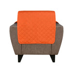 Reversible 1 Seater Sofa Cover 179 cm x 165 cm (Orange & Grey)