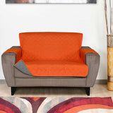 2 Seater Reversible Sofa Cover 179 cm x 223 cm (Orange & Grey)