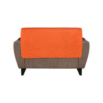 2 Seater Reversible Sofa Cover 179 cm x 223 cm (Orange & Grey)