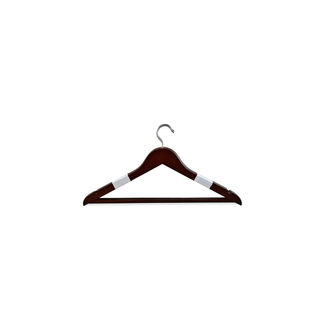 Wooden Hanger Set Of 6 Dark Brown