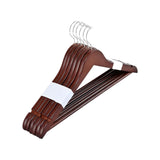 Wooden Hanger Set Of 6 Dark Brown