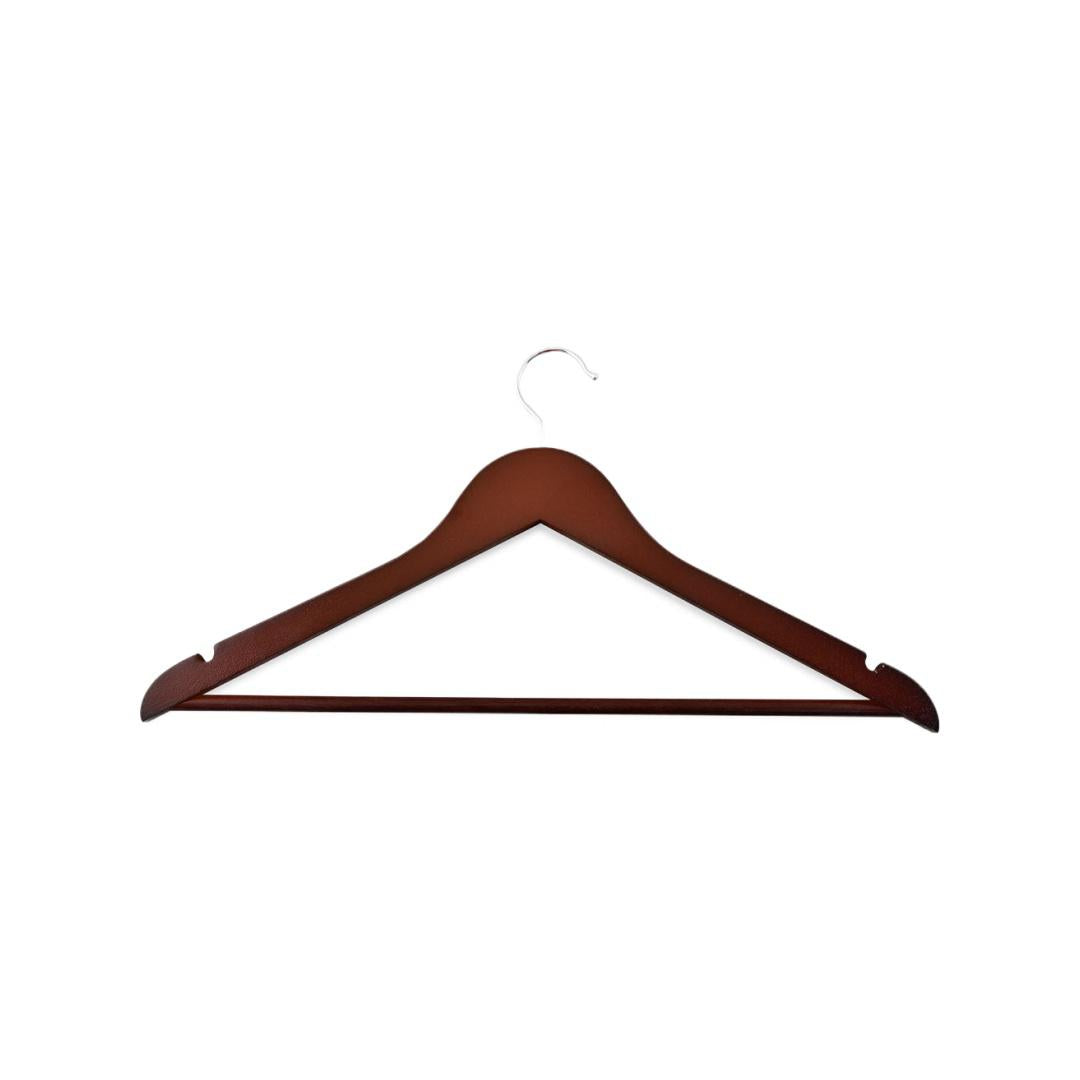 Wooden Hanger Set Of 6 Dark Brown