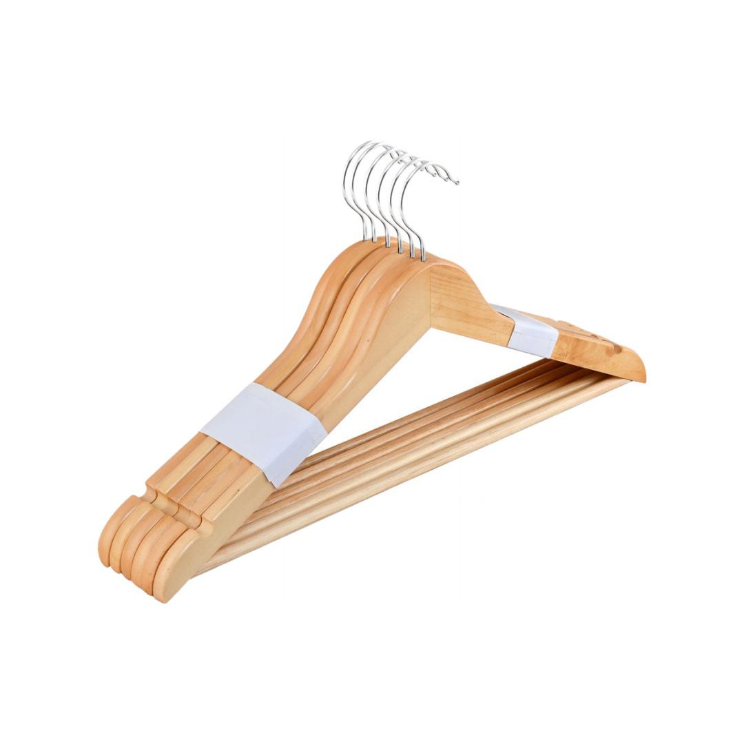 Wooden Hanger Set Of 6 Natural