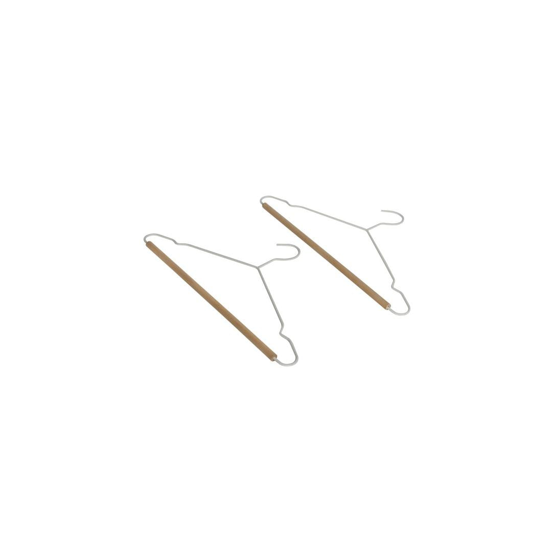 Wooden & Metal Hanger Set of 2 (White)