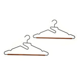 Wooden & Metal Hanger Set Of 2 Black