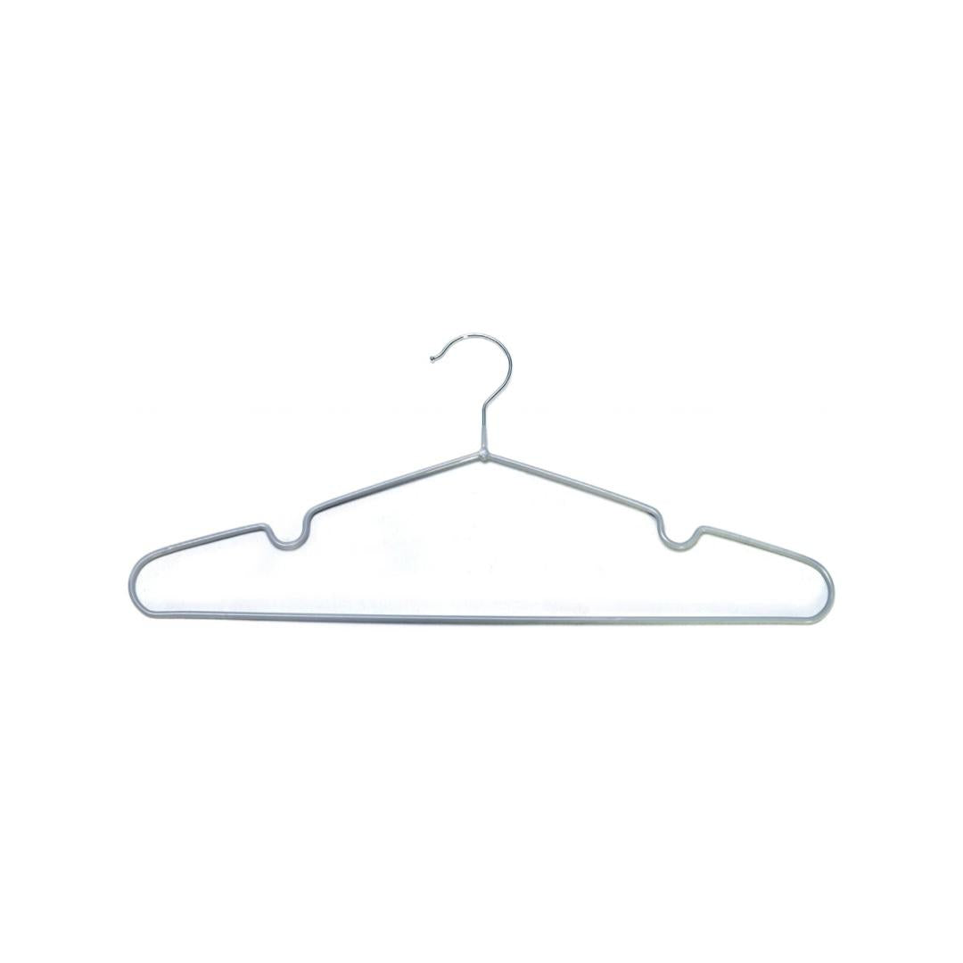 PVC Coated Hangers 24 Pieces (Grey)