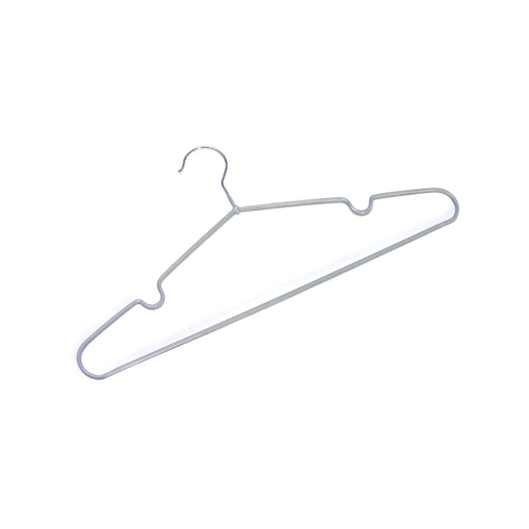 PVC Coated Hangers 24 Pieces (Grey)