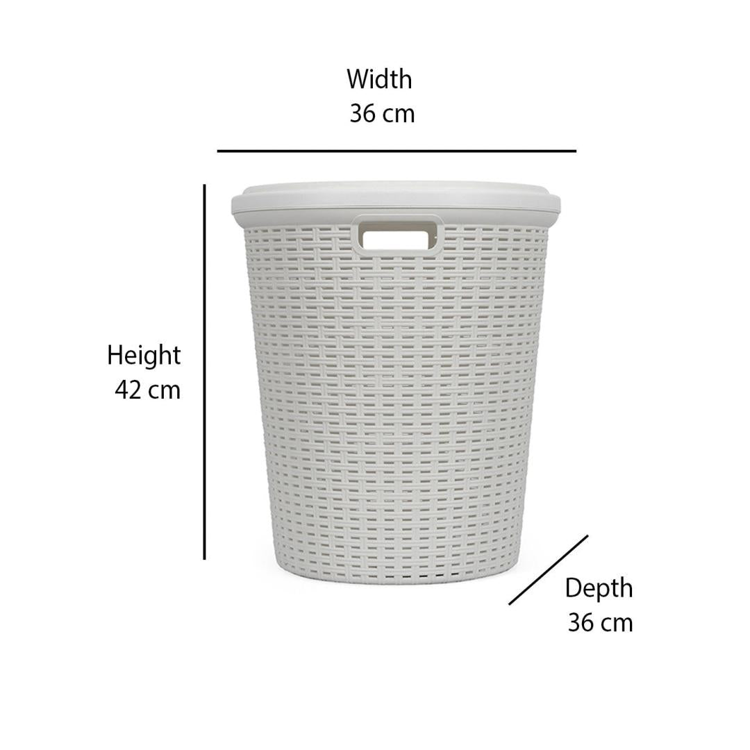 Round Laundry Basket 23 L Grey