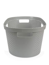 Oval 38 L Laundry Basket (Grey)