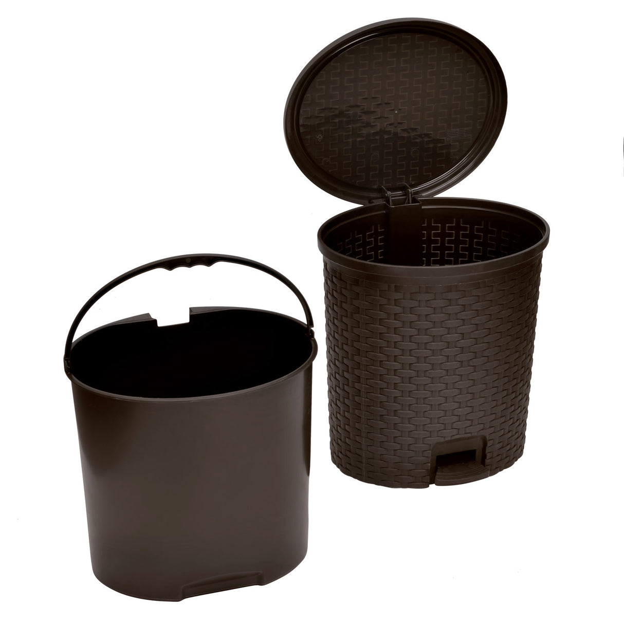 Paddle Dustbin 12 Liter Charcoal Grey