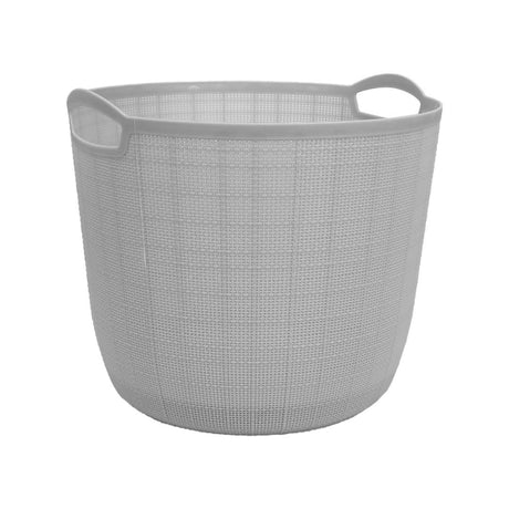 Round 32 Litre Laundry Basket (Grey)