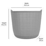 Round 32 Litre Laundry Basket (Grey)