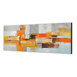 Embossed Abstract Geometric Painting (Mustard)