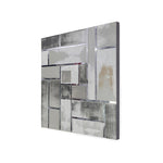 Emboss Geometry Abstract Painting (Silver)