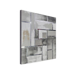 Emboss Geometry Abstract Painting (Silver)