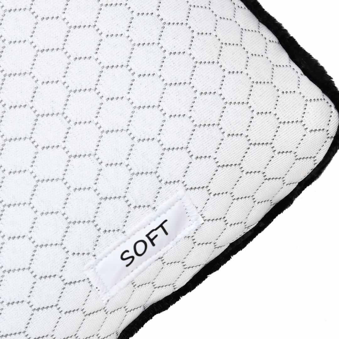 Arias by Lara Dutta Charcoal Plush Memory Foam Pillow (White)