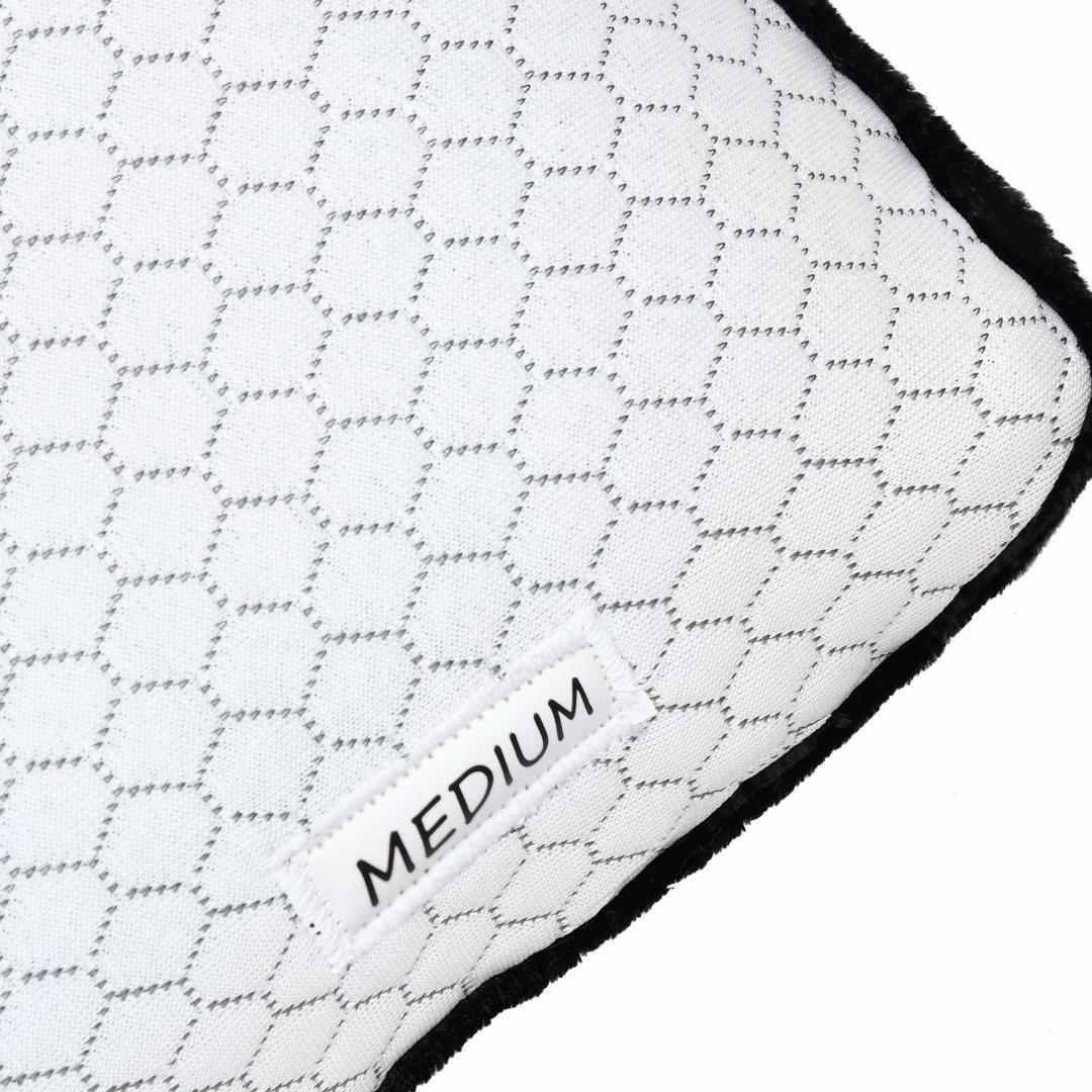 Arias by Lara Dutta Charcoal Medium Memory Foam Pillow (White)