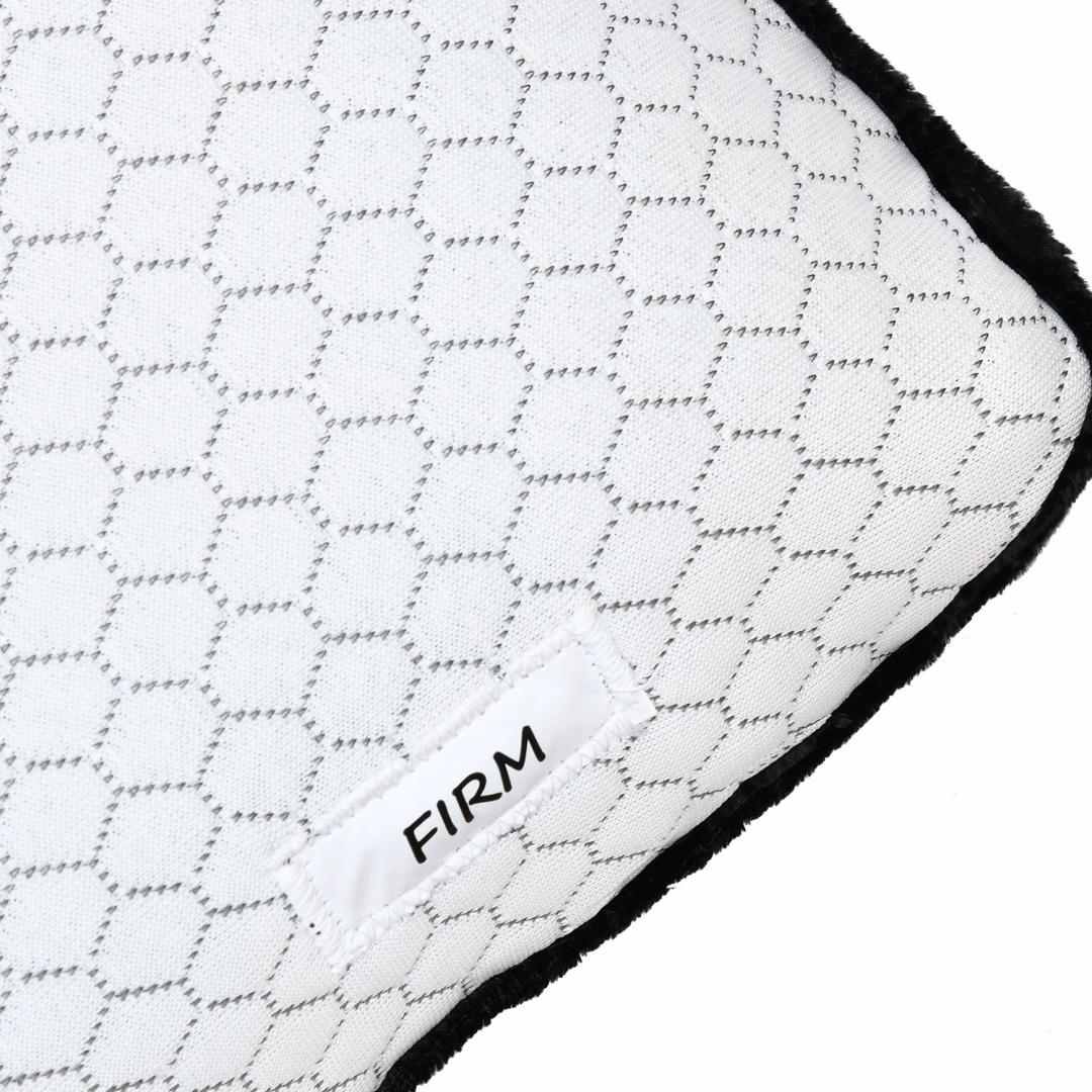 Arias by Lara Dutta Charcoal Hard Memory Foam Pillow (White)