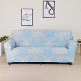 Damask Elegance Fitted 3 Seater Sofa Cover Seagreen & Multicolor