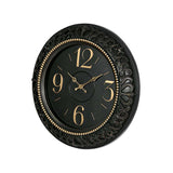 Antique Carved Wall Clock (Black)