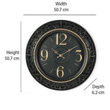 Antique Carved Wall Clock (Black)