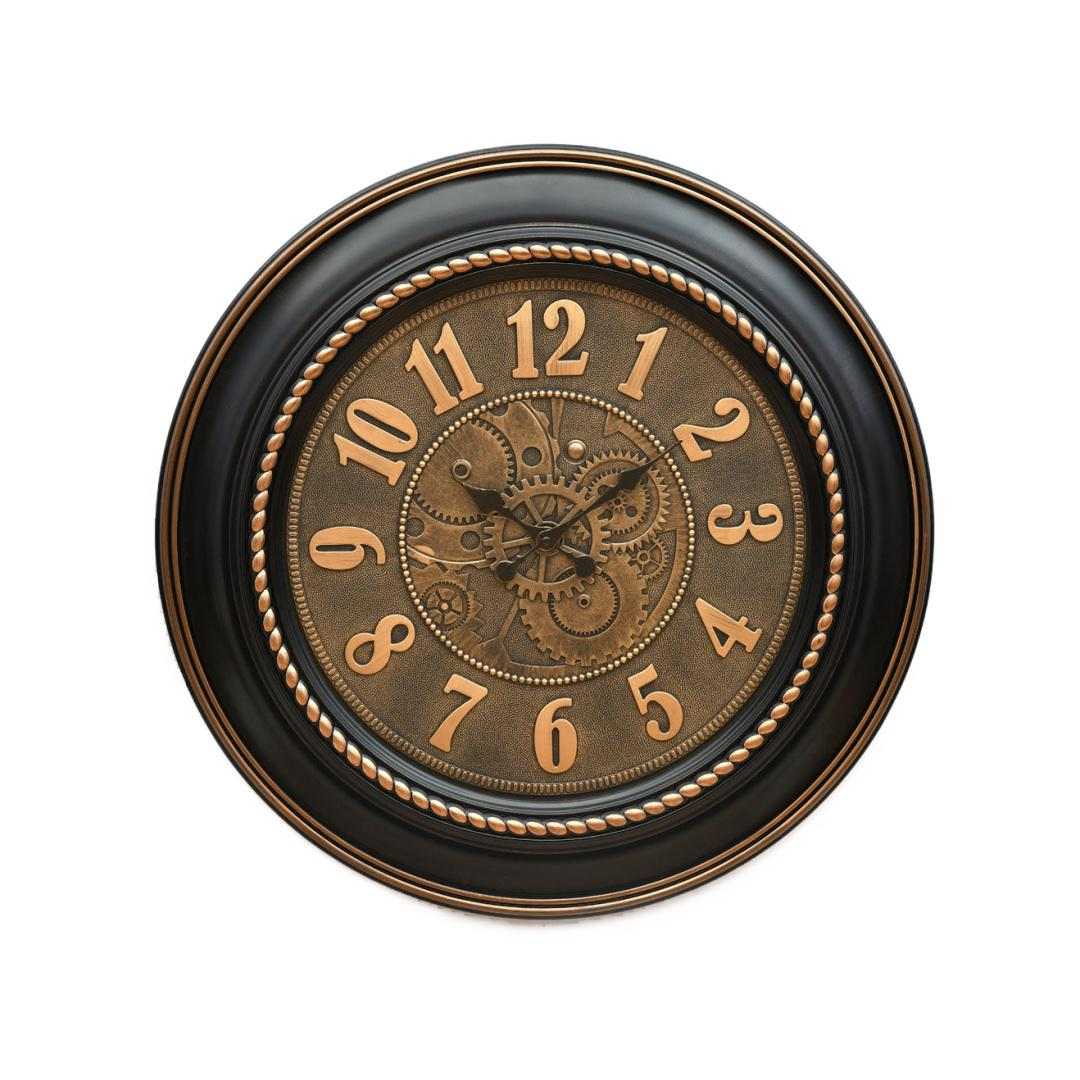 Gold Beads Antique Wall Clock (Black)