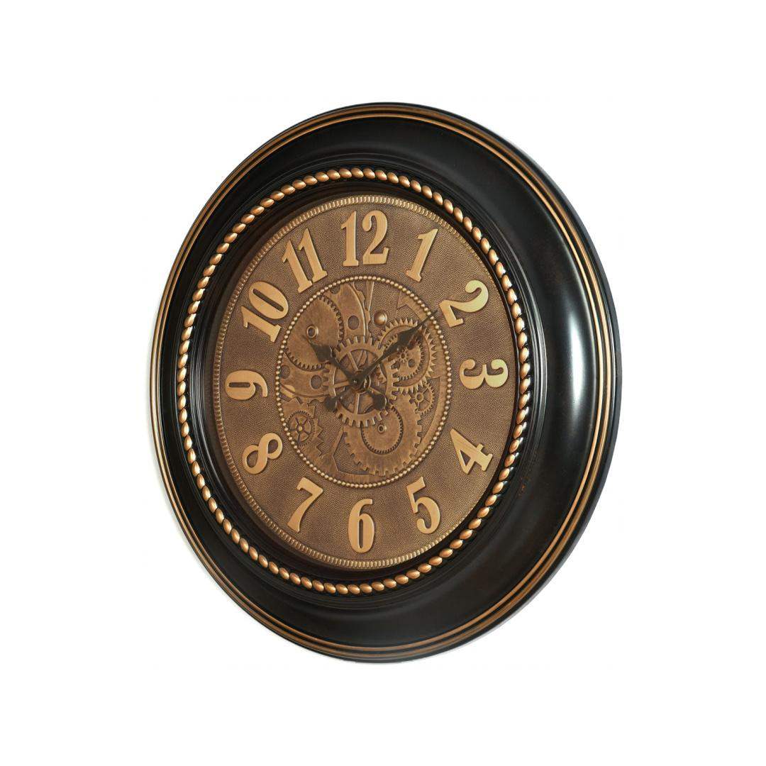 Gold Beads Antique Wall Clock (Black)