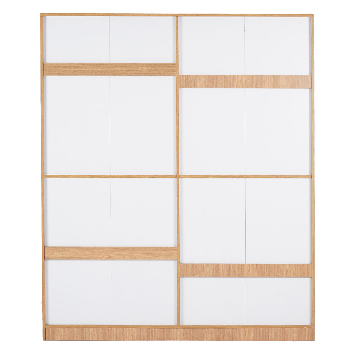 Indio 4 Door Wardrobe With Mirror (Teak & White)