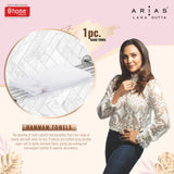 Arias by Lara Dutta Butterfly Print Hand Towel (White)