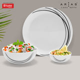 Arias by Lara Dutta Moon Black Fantasy Dinner Set - 14 Pieces