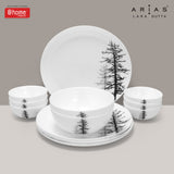 Arias by Lara Dutta Moon Winter Forest Dinner Set - 14 Pieces