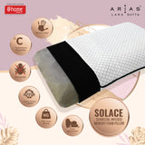 Arias by Lara Dutta Charcoal Medium Memory Foam Pillow (White)