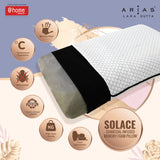 Arias by Lara Dutta Charcoal Hard Memory Foam Pillow (White)