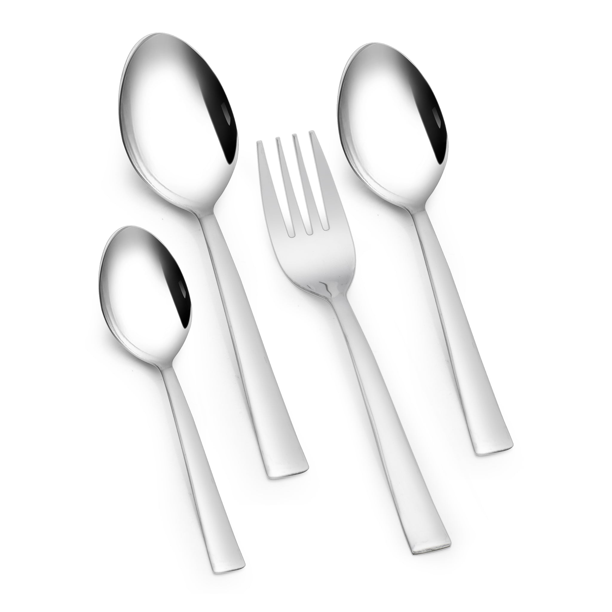 Arias by Lara Dutta Fiesta Cutlery Set of 24 With Stand (Silver)