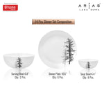 Arias by Lara Dutta Moon Winter Forest Dinner Set - 14 Pieces