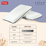 Arias by Lara Dutta Charcoal Hard Memory Foam Pillow (White)