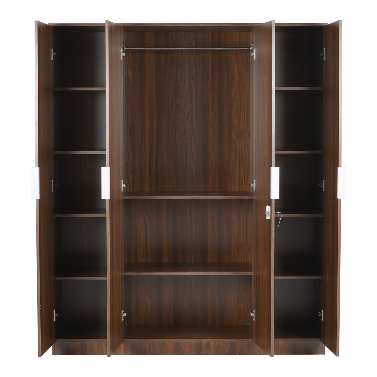 Joyce 4 Door Wardrobe (Classic Walnut)