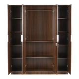 Joyce 4 Door Wardrobe (Classic Walnut)