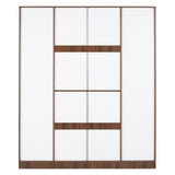 Joyce 4 Door Wardrobe (Classic Walnut)