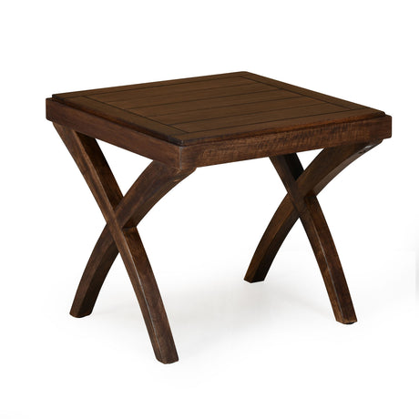 Karla Solid Wood Side Table (Walnut)