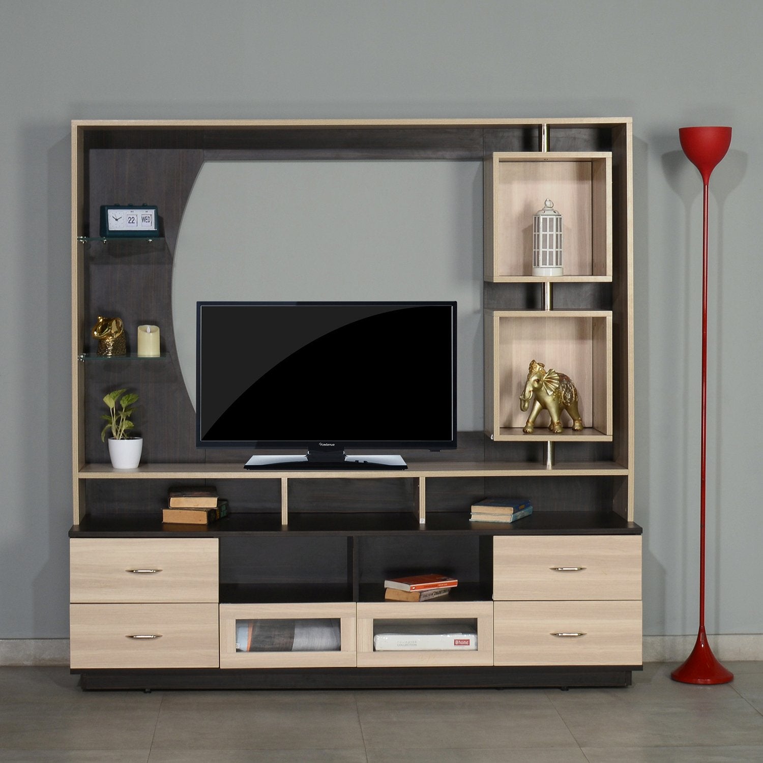 Kayla Wall Unit (Wenge/Oak)