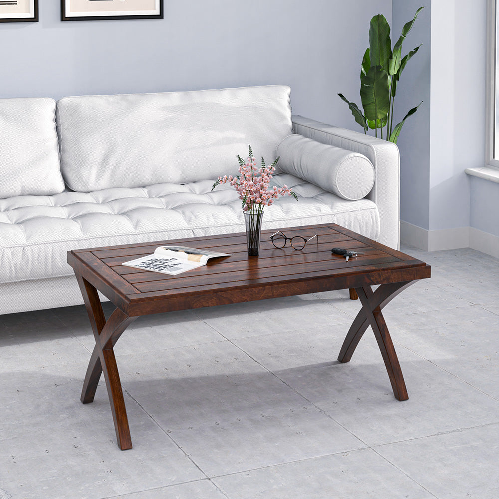 Karla Solid Wood Center Table (Walnut)