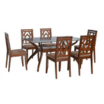 Lopez 6 Seater Dining Set (Walnut)