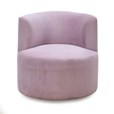 Arias by Lara Dutta Lorenza Fabric Upholstered Swivel Arm Chair (Onion Pink)